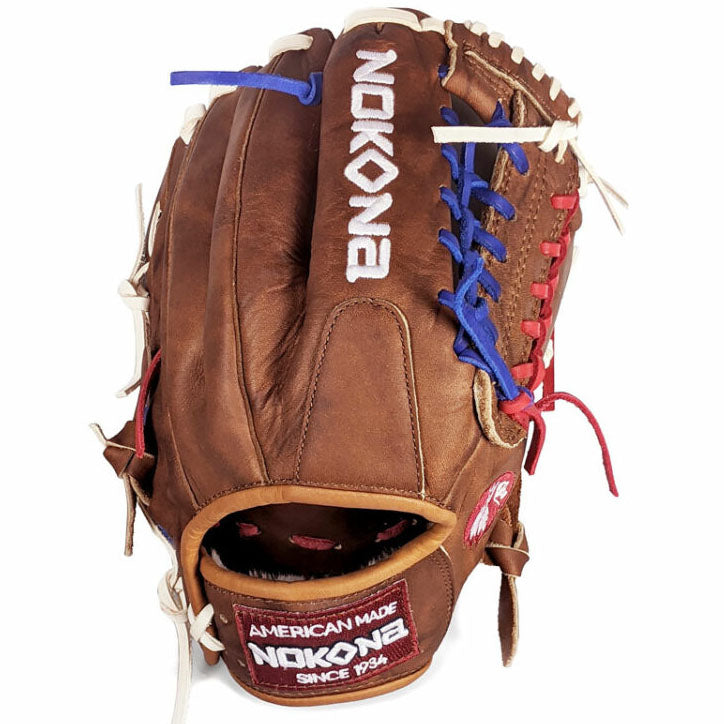 Vintage Nokona Walnut Series 12 inch RHT high quality AMG175X Softball Glove Made in USA