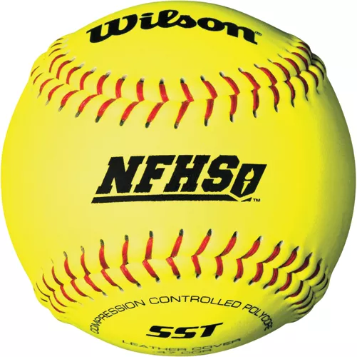 Wilson NFHS Polycore 12" 47/325 Leather Fastpitch Softballs: WTA9011BSST