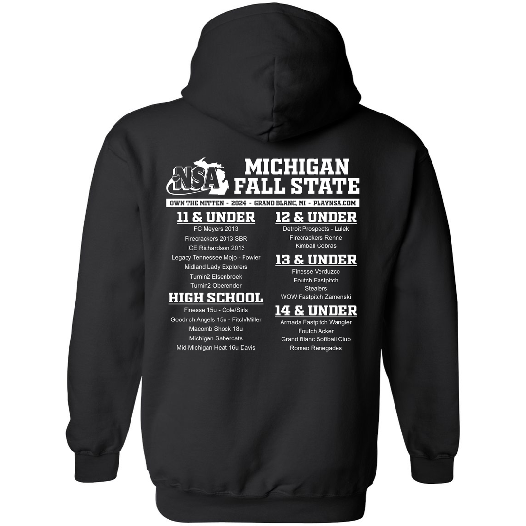 2024 NSA Fall Michigan State Championships Fastpitch Tournament Shirt