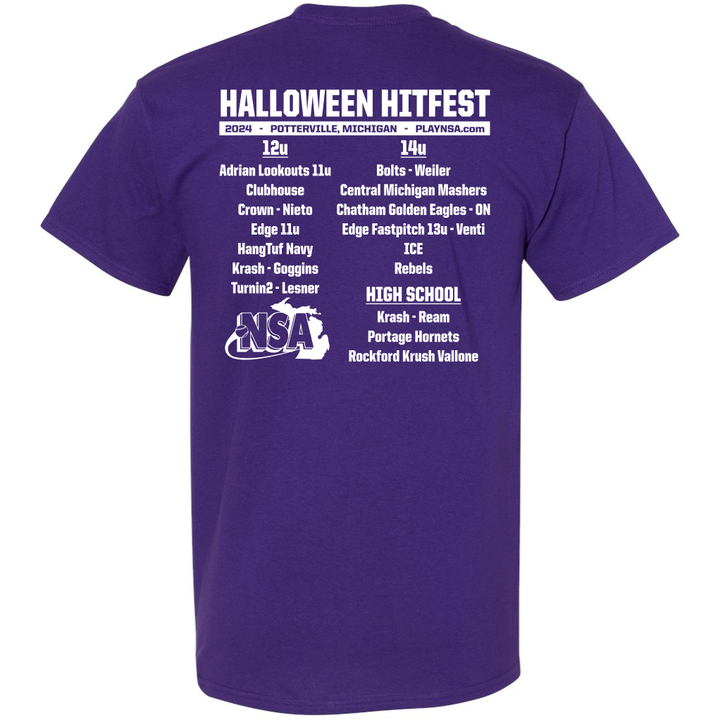 2024 NSA Halloween Hitfest Fastpitch Tournament Shirt