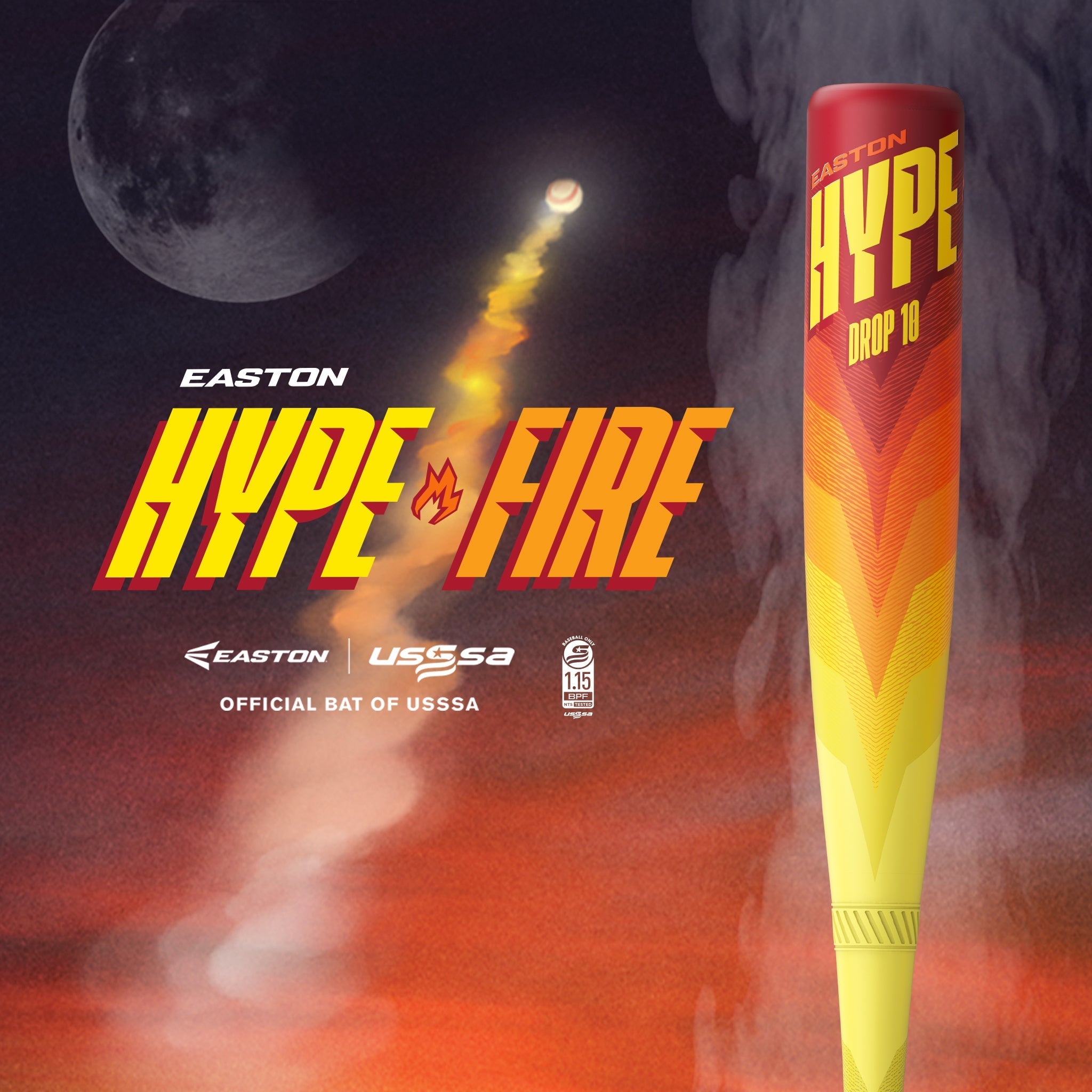 2024 Easton Hype Fire -5 (2 3/4") USSSA Baseball Bat: EUT4HYP5