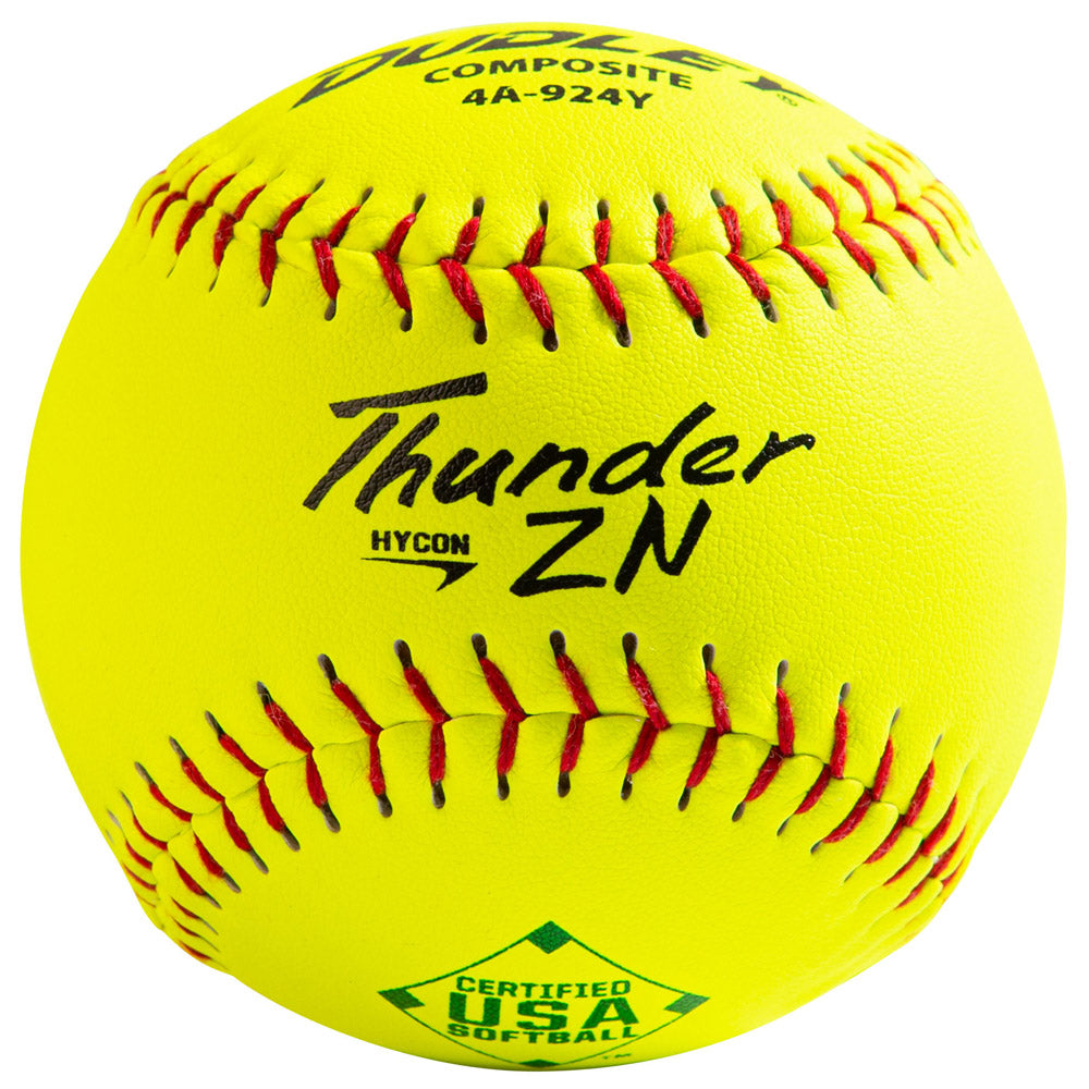 Dudley USA Thunder ZN Hycon 11" 52/300 Composite Slowpitch Softballs: 4A924Y