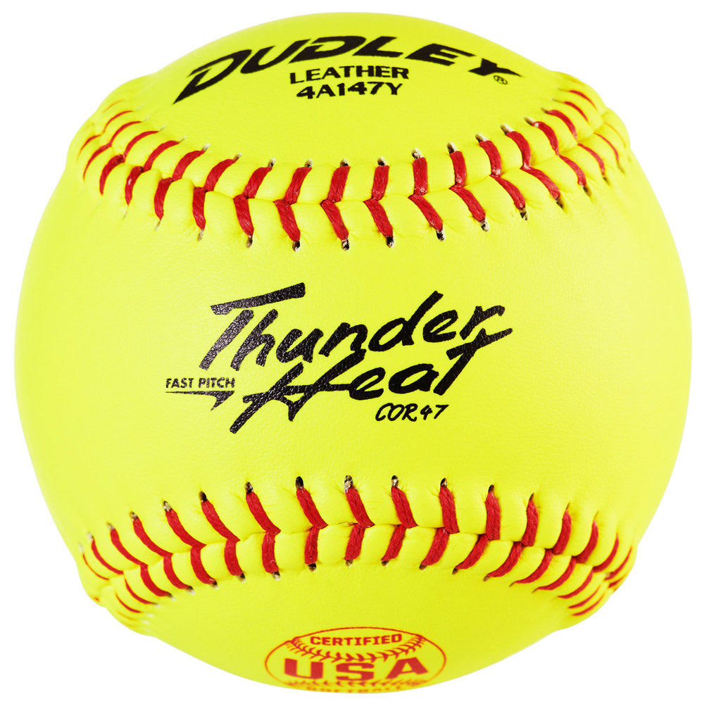 Dudley USA Thunder Heat 12" 47/375 Leather Fastpitch Softballs: 4A147Y