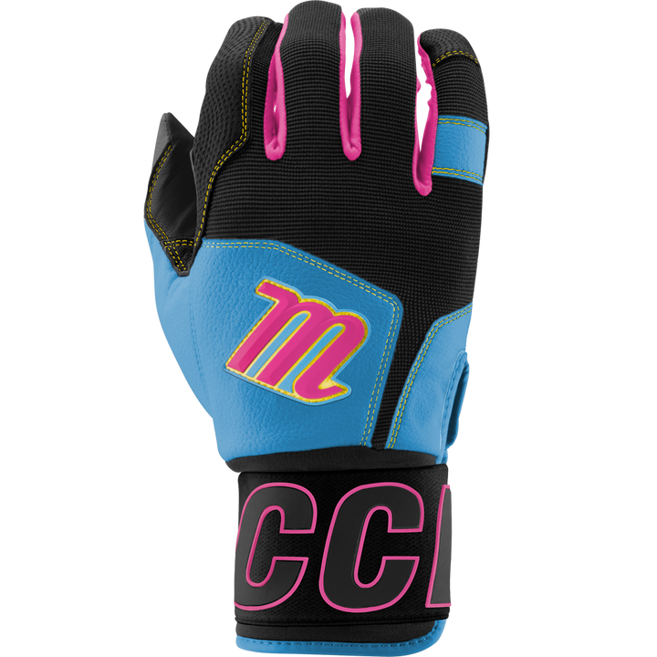 Marucci Blacksmith V2 Full Wrap Youth Batting Gloves: MBG2BKSMFWY