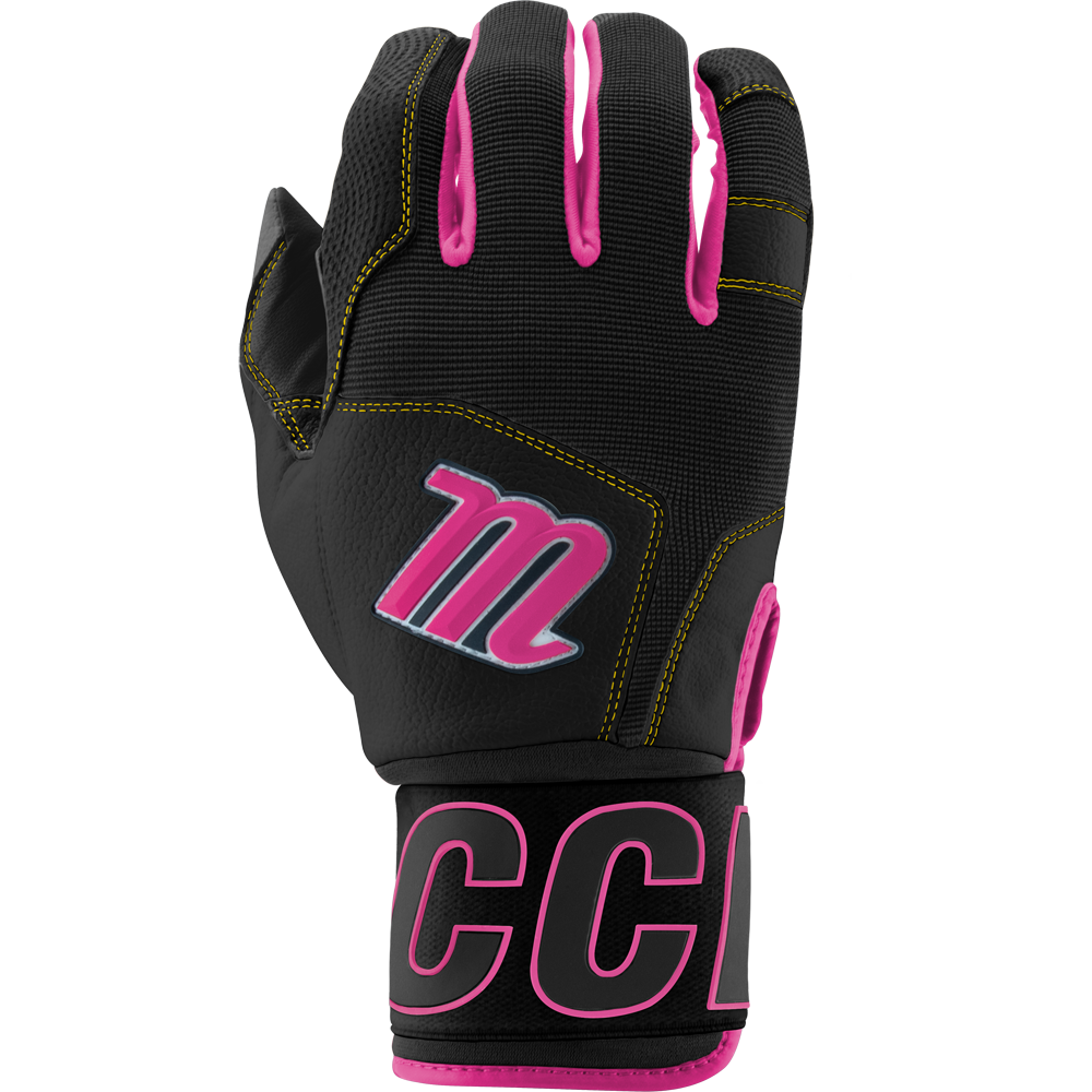 Marucci Blacksmith V2 Full Wrap Youth Batting Gloves: MBG2BKSMFWY