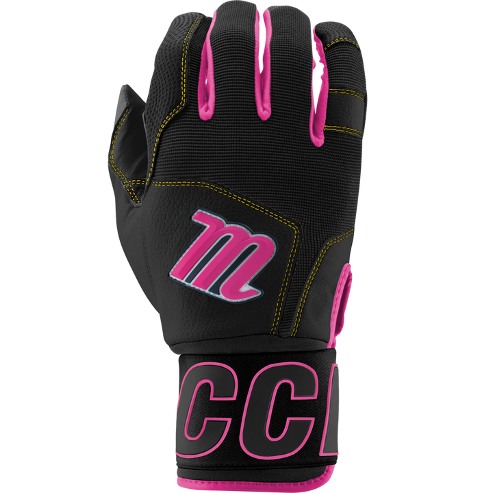 Marucci Blacksmith V2 Full Wrap Adult Batting Gloves: MBG2BKSMFW