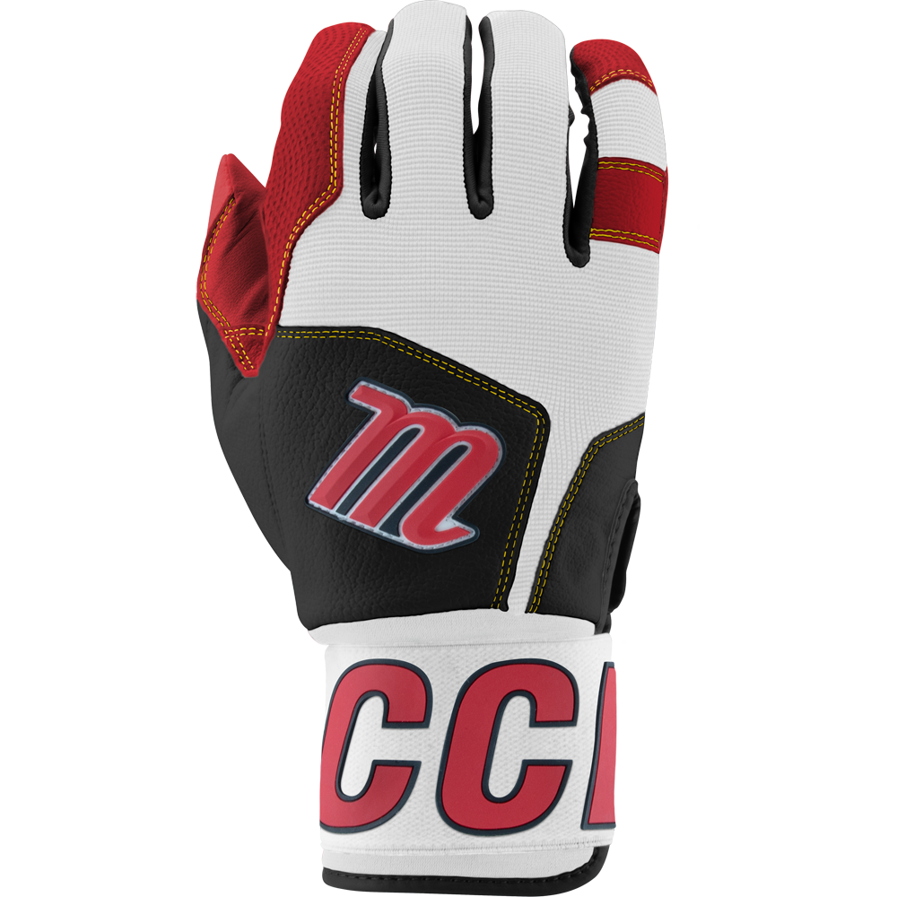 Marucci Blacksmith V2 Full Wrap Youth Batting Gloves: MBG2BKSMFWY