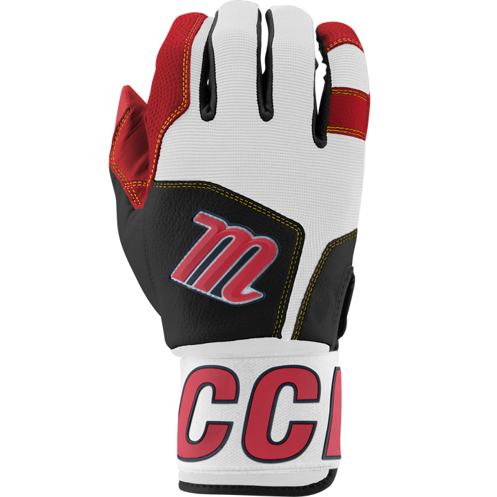 Marucci Blacksmith V2 Full Wrap Adult Batting Gloves: MBG2BKSMFW