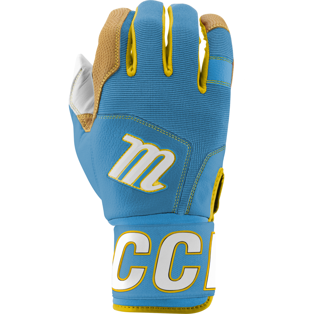 Marucci Blacksmith V2 Full Wrap Adult Batting Gloves: MBG2BKSMFW