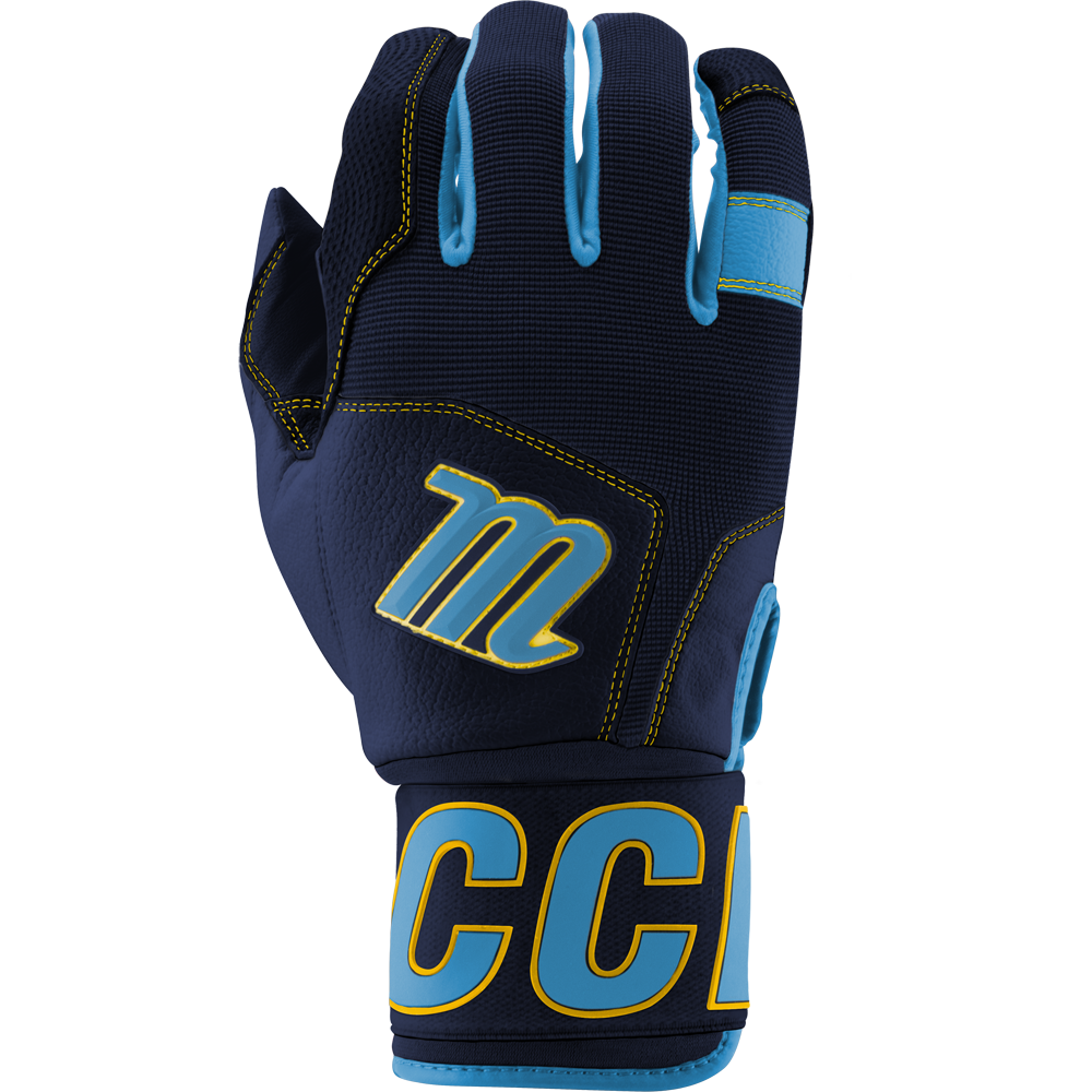 Marucci Blacksmith V2 Full Wrap Adult Batting Gloves: MBG2BKSMFW