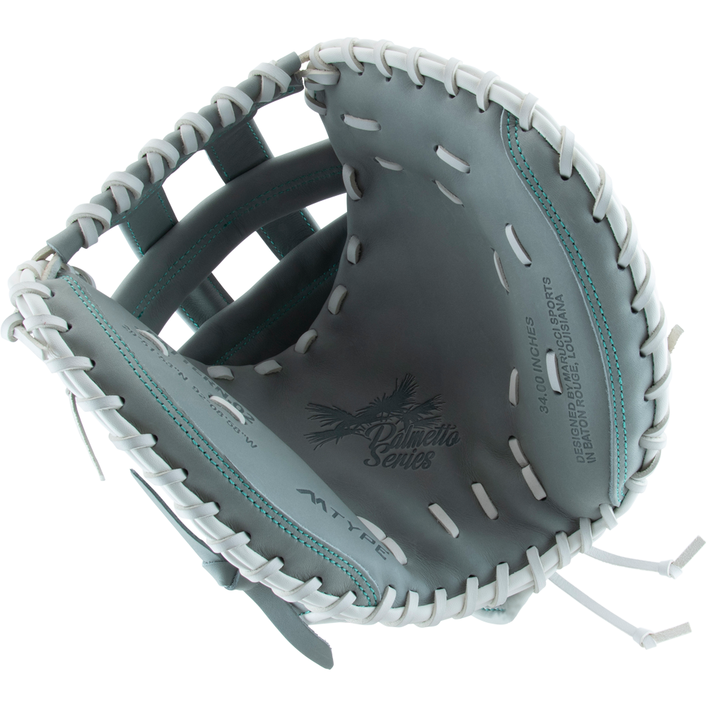 Marucci Palmetto 240C2 34" Fastpitch Catcher's Mitt: MFG3PL240C2FP-GY