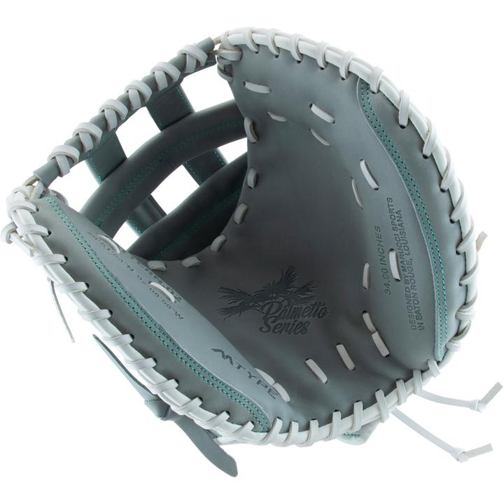 Marucci Palmetto 240C2 34" Fastpitch Catcher's Mitt: MFG3PL240C2FP-GY