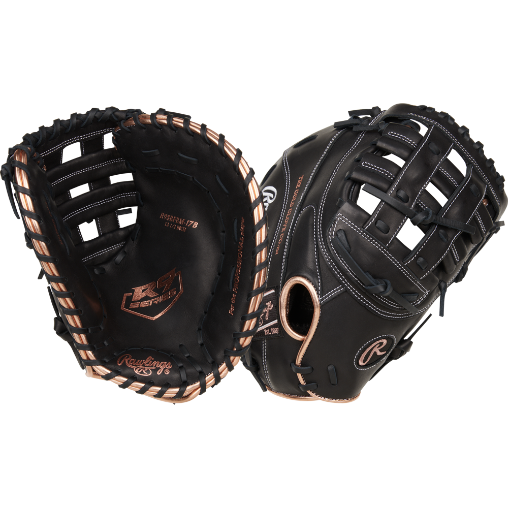 Rawlings R9 12.5" Fastpitch First Base Mitt: R9SBFBM-17B