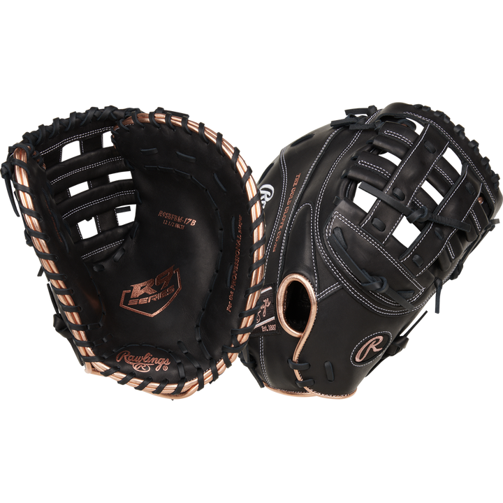 Rawlings R9 12.5" Fastpitch First Base Mitt: R9SBFBM-17B