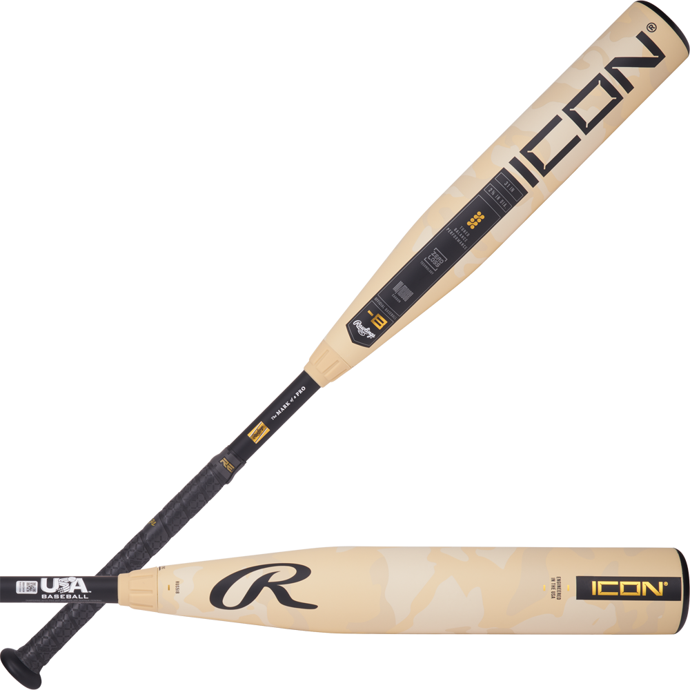 2025 Rawlings ICON (-8) 2 5/8" USA Baseball Bat: RUS5I8