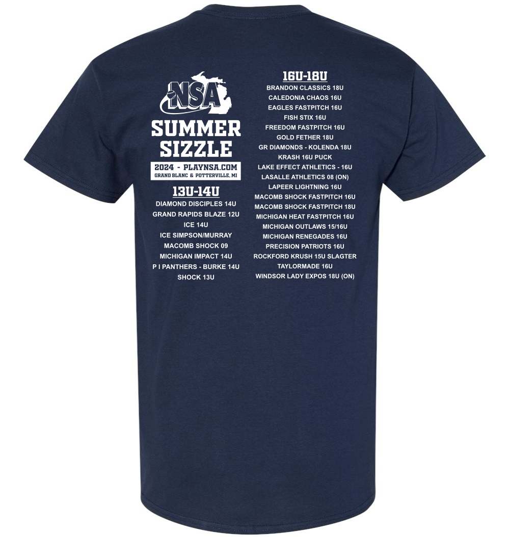 2024 NSA Summer Sizzle Fastpitch Tournament T-Shirt