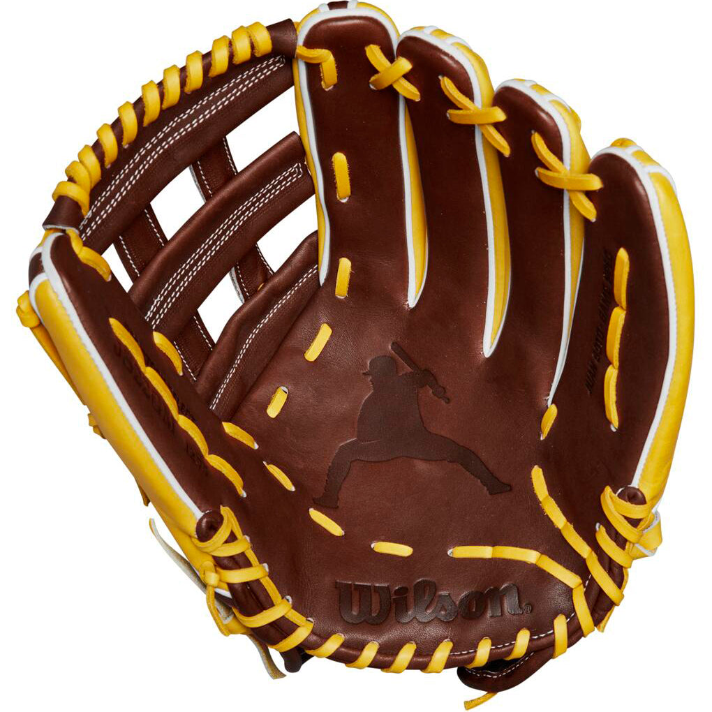 Wilson Juan Soto A2K JS22 GM Outfield Baseball Glove Brown/Gold 12.75”  Right Hand Throw - WBW1016301275 Baseball & Softball Gloves