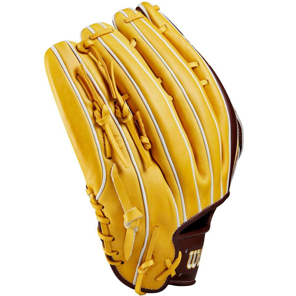 ZETT Pro Model 12.75 inch Yellow Outfielder Glove