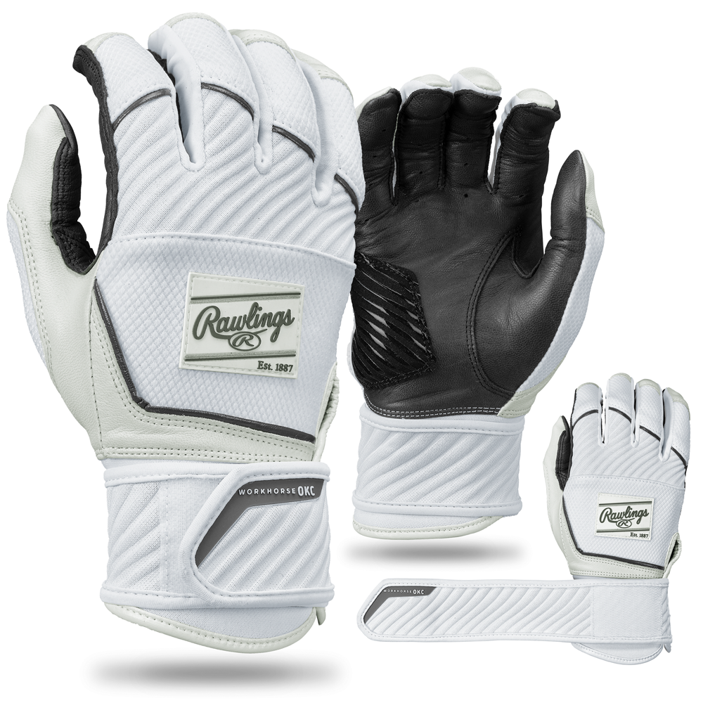 Rawlings Workhorse OKC Compression Strap Women's Batting Gloves: WHOKCCFPBG