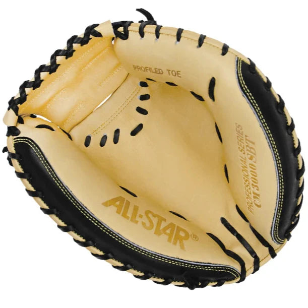 All Star Pro-Elite 33.5" Baseball Catcher's Mitt: CM3000SBT-1-BK-TAN