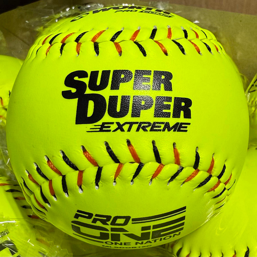 Worth One Nation Super Duper Extreme 12" 44/375 Composite Slowpitch Softballs: MLSDOB12C