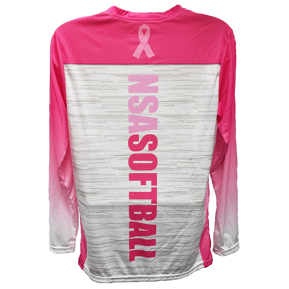 DSG Apparel National Softball Association NSA Breast Cancer Awareness Sublimated Short Sleeve Shirt Medium