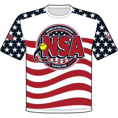 DSG Apparel 2021 NSA Odd Age World Series Fastpitch Tournament T-Shirt Large / Sapphire Heather Blue