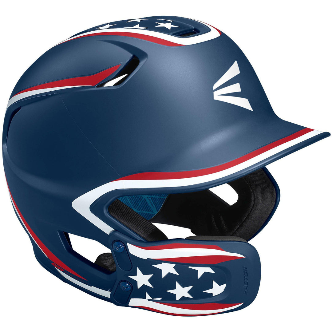 Easton Z5 2.0 Matte Stars & Stripes Batting Helmet with Universal Jaw Guard: Z52MTUJG