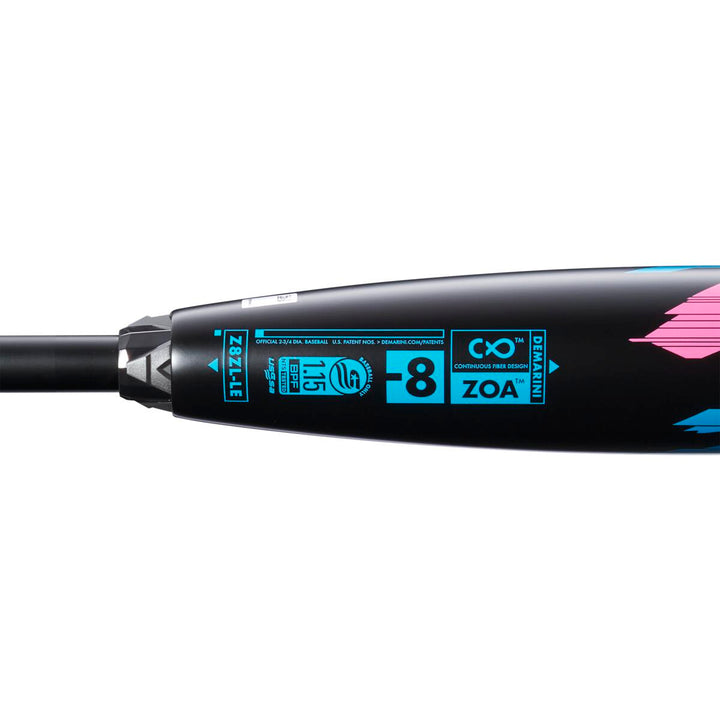 2023 DeMarini ZOA Glitch (-8) (2 3/4") USSSA Baseball Bat: WBD2356010