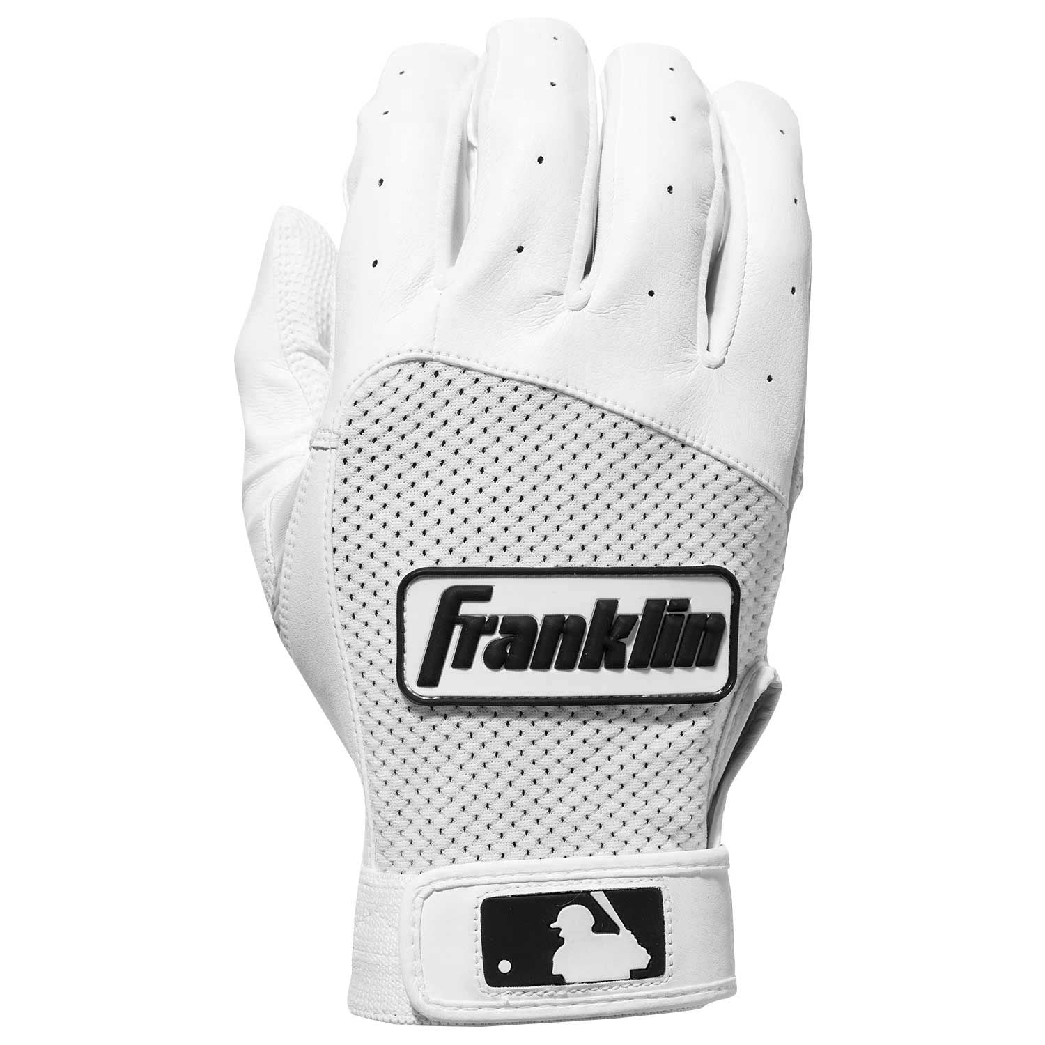 Franklin Sports MLB Classic One LT Baseball Batting Gloves - Black/Gold -  Adult Medium - Pair 